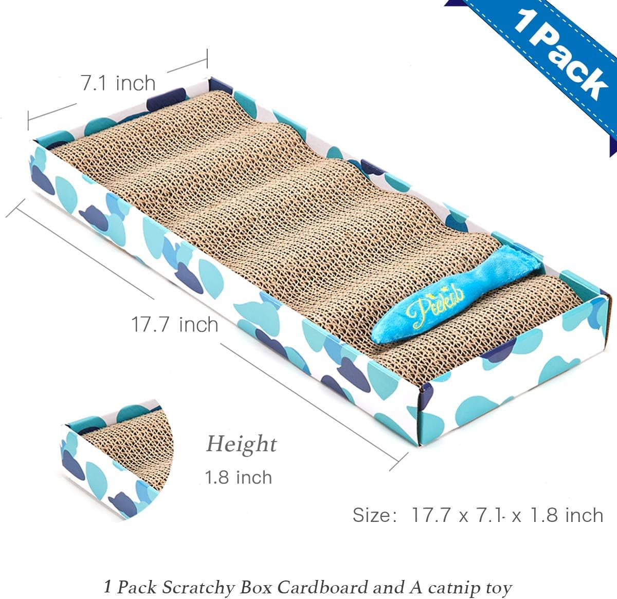 Reversible Cardboard Cat Scratching Pad with Catnip - 1 Pack