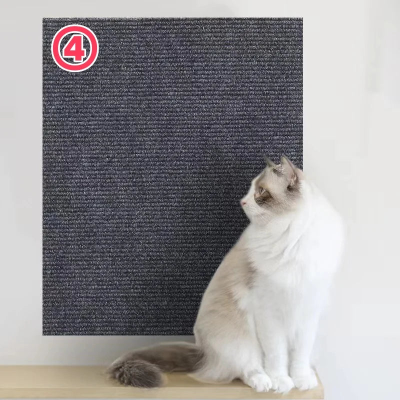 Trimmable Self-Adhesive Cat Scratching Mat and Sofa Protector - Versatile Scratch Board for Cats