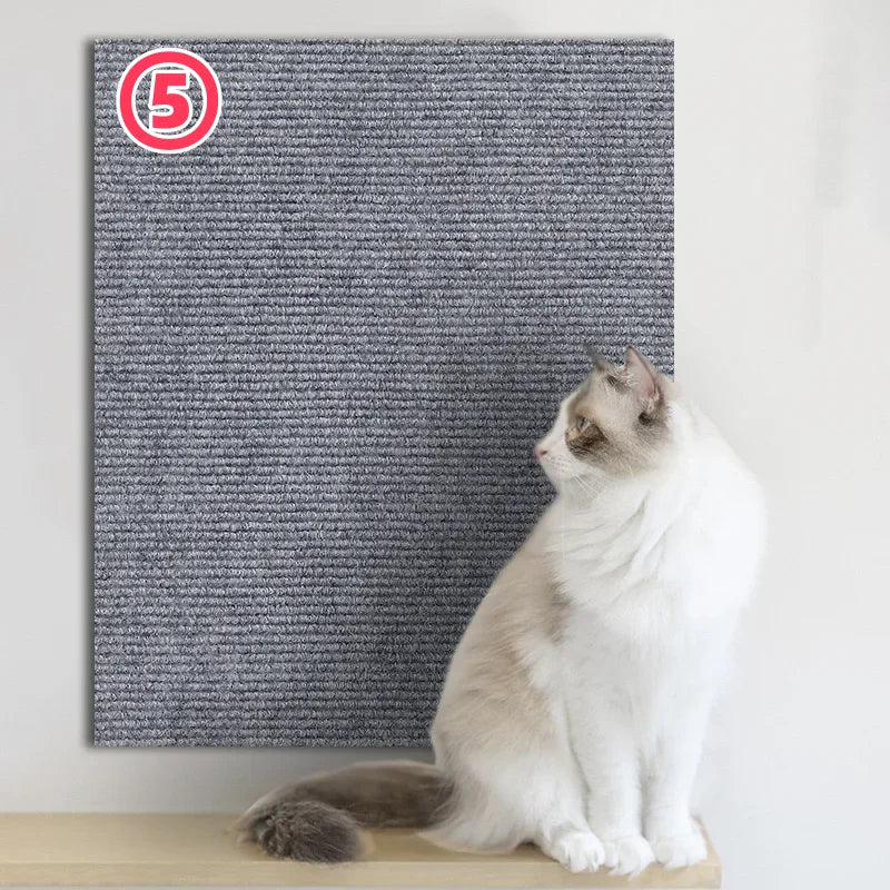 Trimmable Self-Adhesive Cat Scratching Mat and Sofa Protector - Versatile Scratch Board for Cats