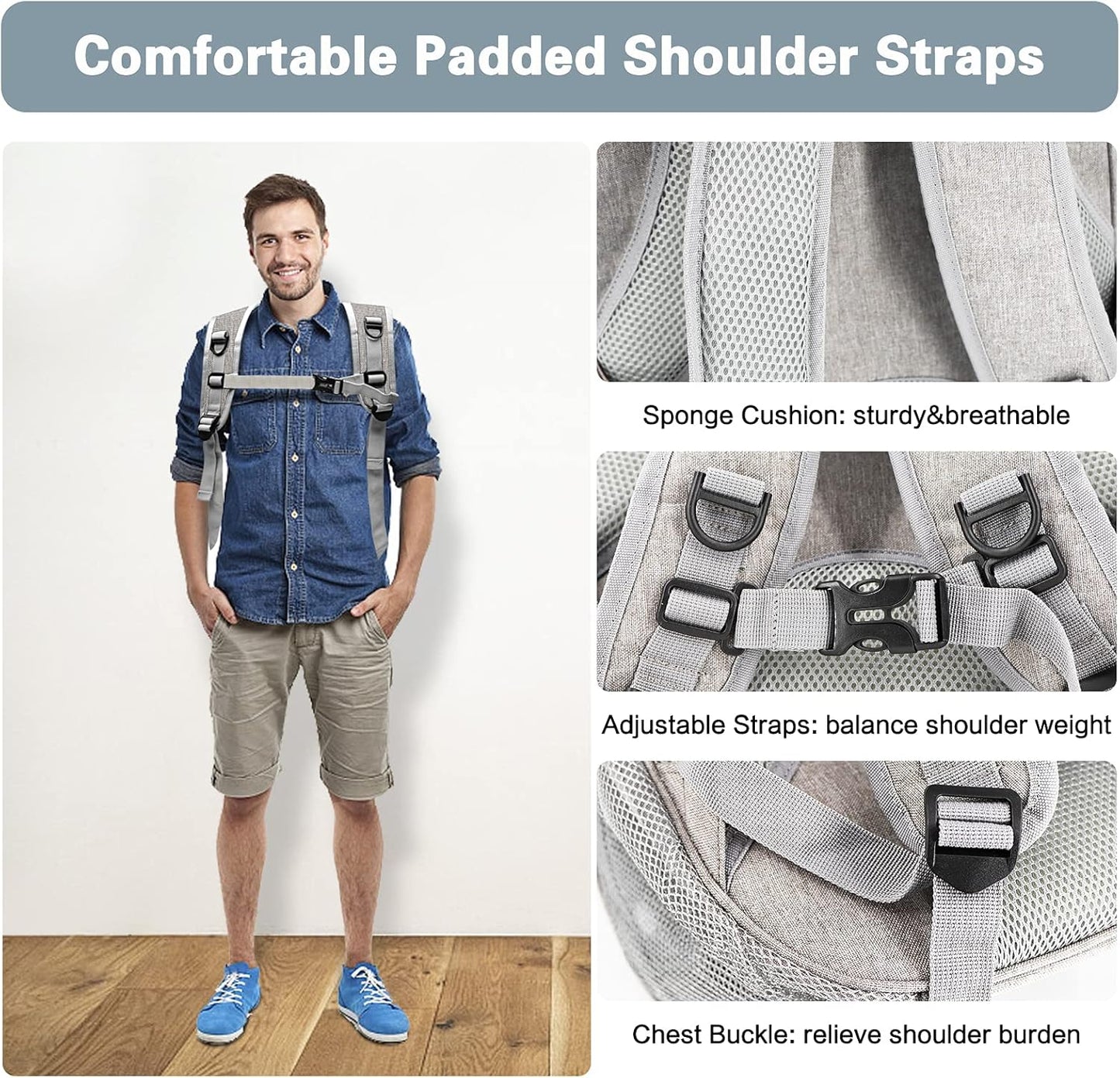 Cat Backpack Carrier Bubble, Small Dog Backpack Carrier for Small Dogs, Space Capsule Pet Carrier Dog Hiking Backpack Travel Carrier-Gray