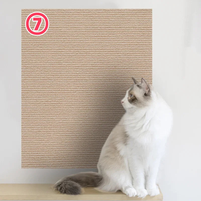 Trimmable Self-Adhesive Cat Scratching Mat and Sofa Protector - Versatile Scratch Board for Cats