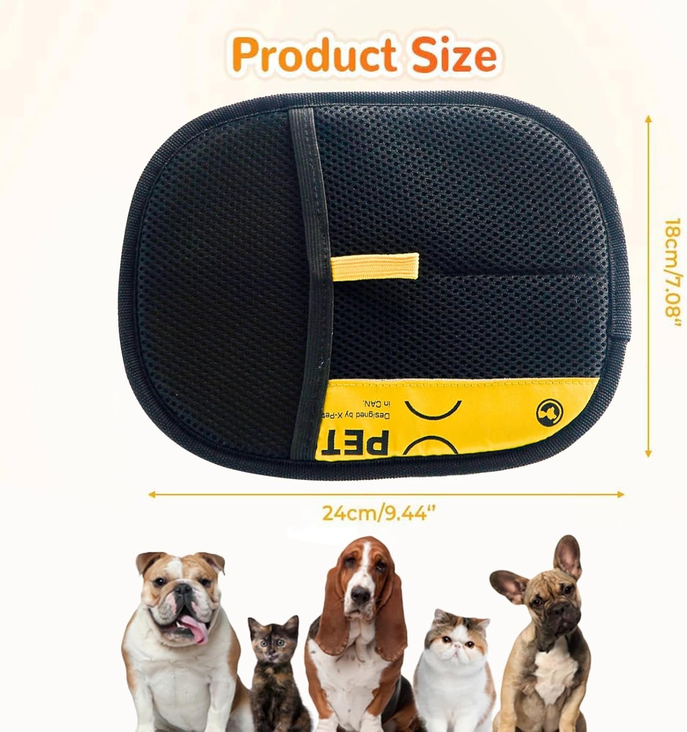 Pet Hair Removal Glove for Cats & Dogs,Pet Hair Remover Electrostatic Gloves,Efficient Pet Grooming Gloves with Hair Comb,Reusable Cat & Dog Hair Remover for Couch, Furniture, Carpet, Curtain(2Pc)