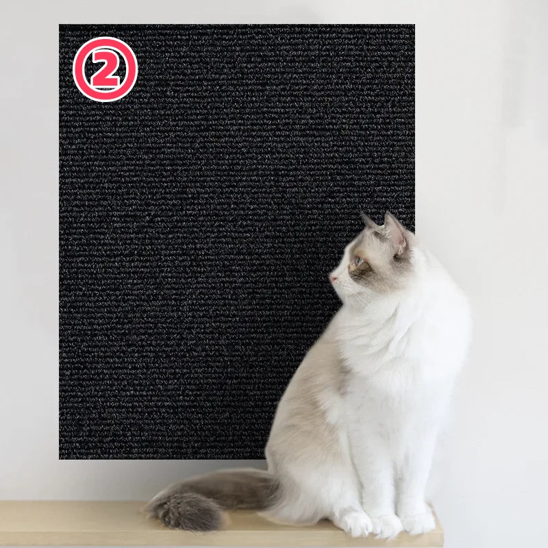 Trimmable Self-Adhesive Cat Scratching Mat and Sofa Protector - Versatile Scratch Board for Cats