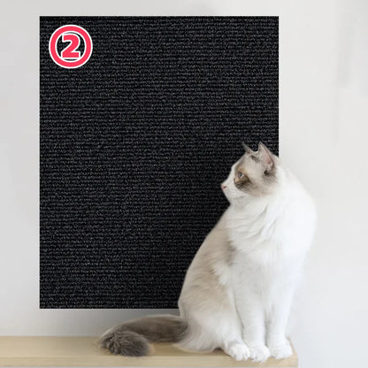 Trimmable Self-Adhesive Cat Scratching Mat and Sofa Protector - Versatile Scratch Board for Cats
