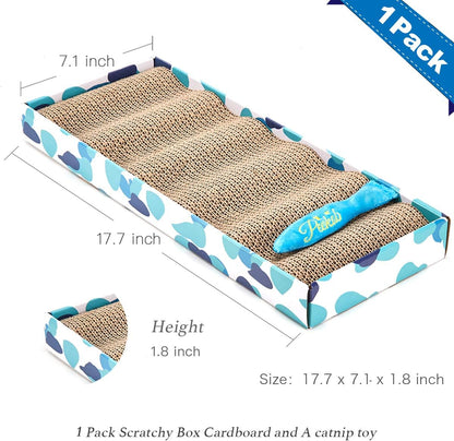 Reversible Cardboard Cat Scratching Pad with Catnip - 1 Pack