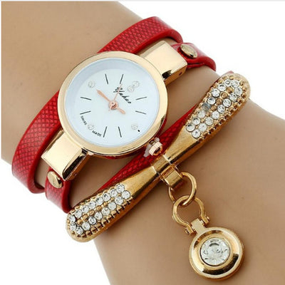 Gnova Platinum Luxury Rhinestone Gold Bracelet Watch for Women