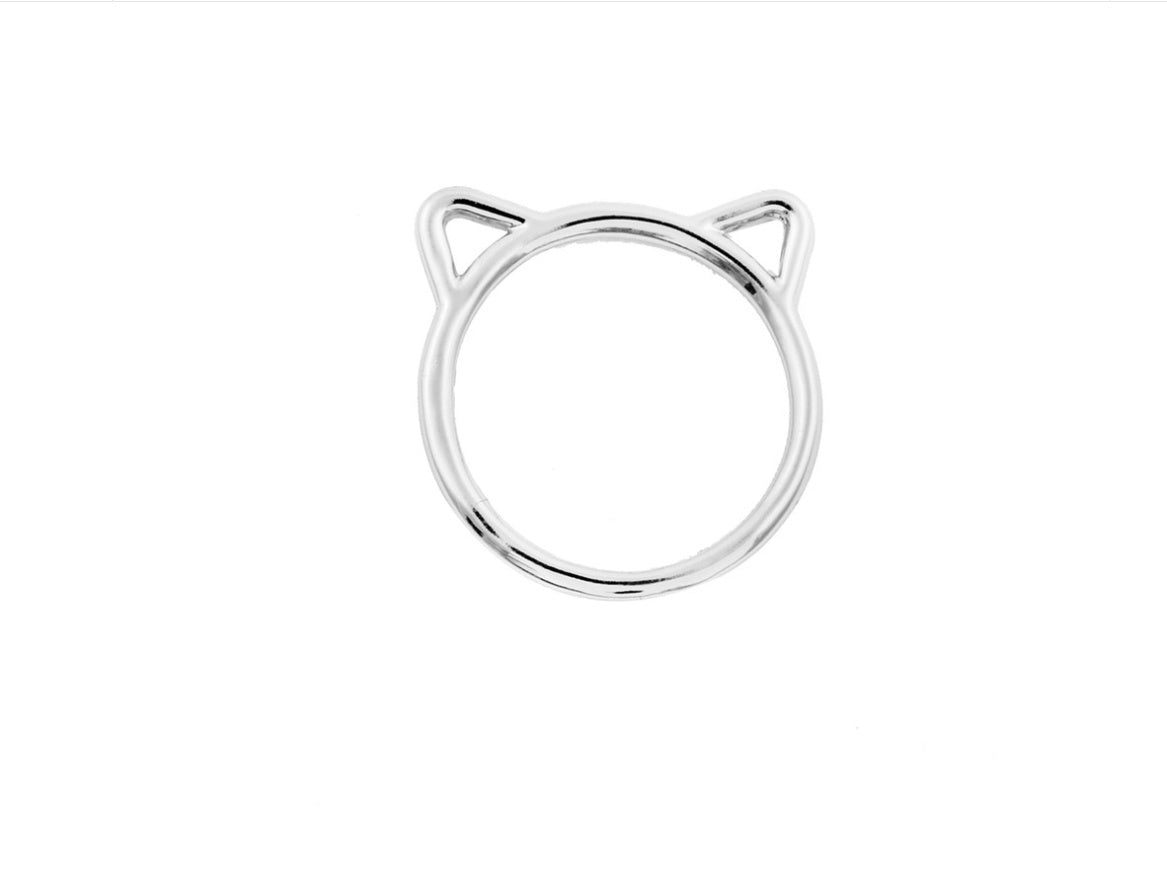 Ms. Cat Ring Ring Ring Green Alloy Plating Kitten Ring Ring