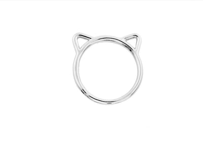 Ms. Cat Ring Ring Ring Green Alloy Plating Kitten Ring Ring