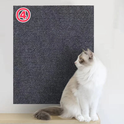 Trimmable Self-Adhesive Cat Scratching Mat and Sofa Protector - Versatile Scratch Board for Cats