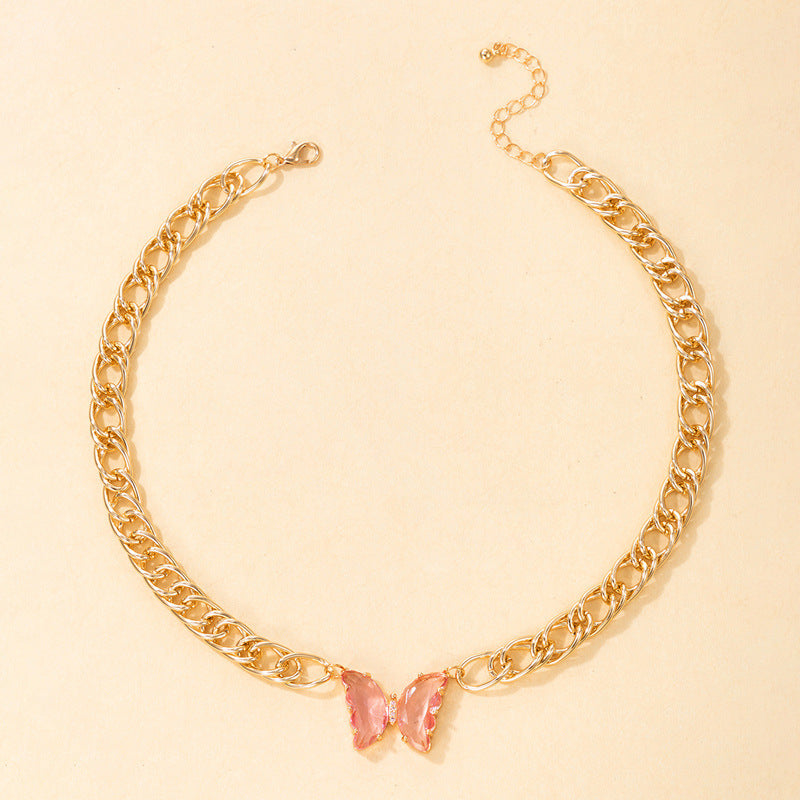 Butterfly Thick Chain Clavicle Chain Women