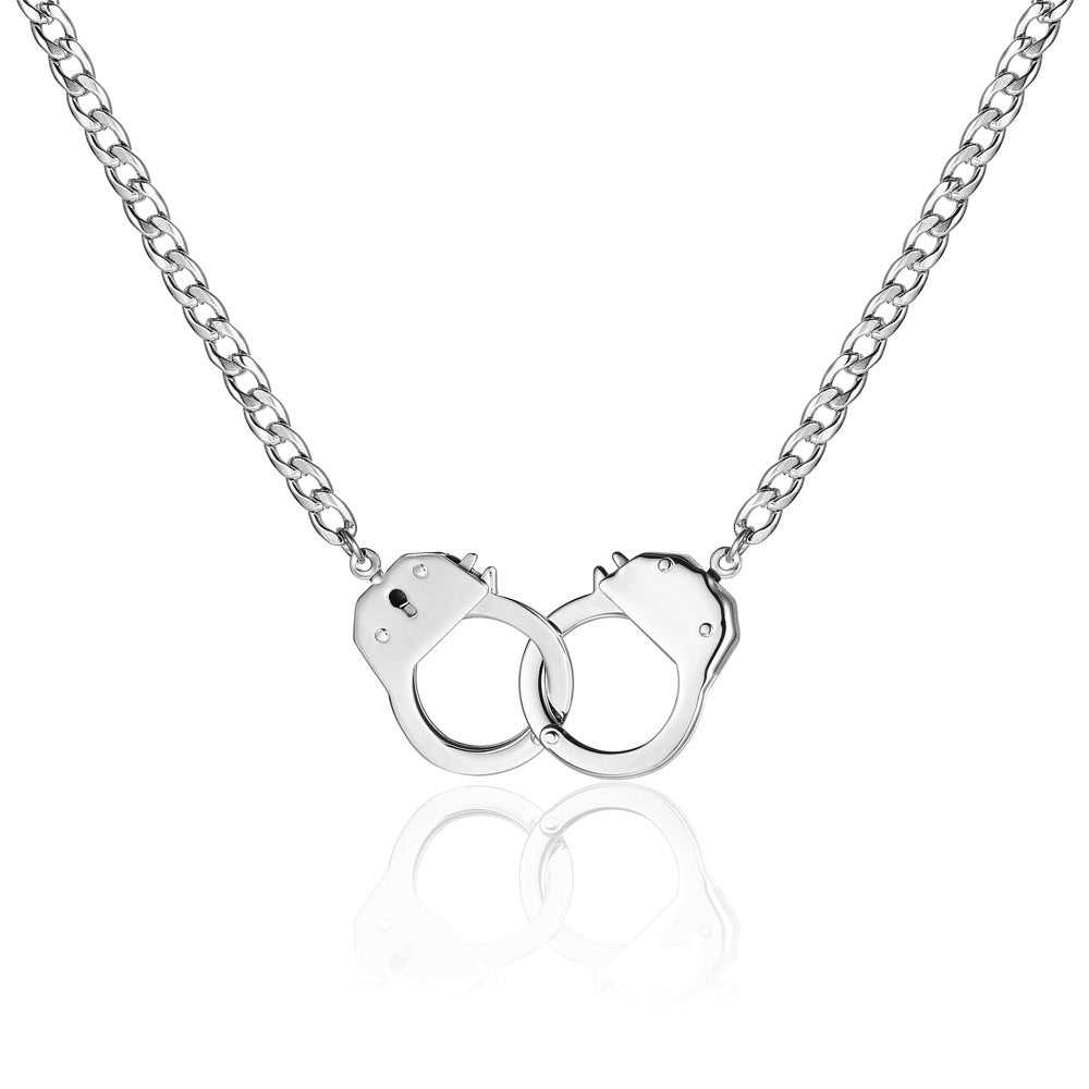 Hipster Titanium Steel Handcuff Necklace