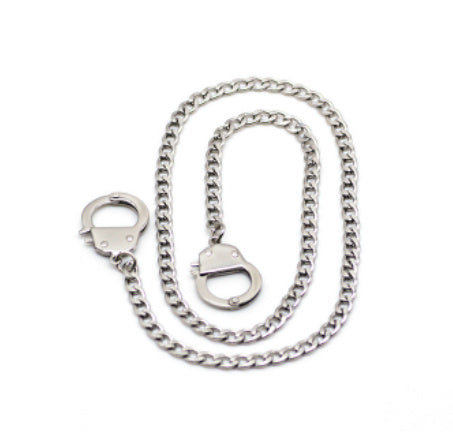 Hipster Titanium Steel Handcuff Necklace