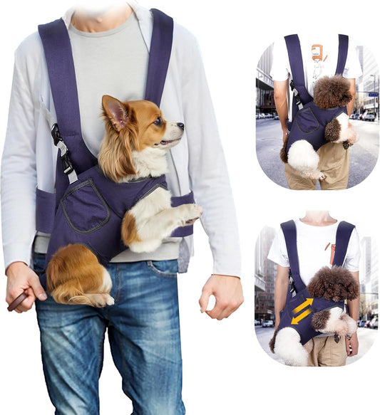 Transversal Dog Backpack Carrier, Pet Carrier Backpack, Dog Carriers for Small Medium Dogs, Cat Backpack Carrier, Legs Out Front Cat Travel Bag, National Pet Day