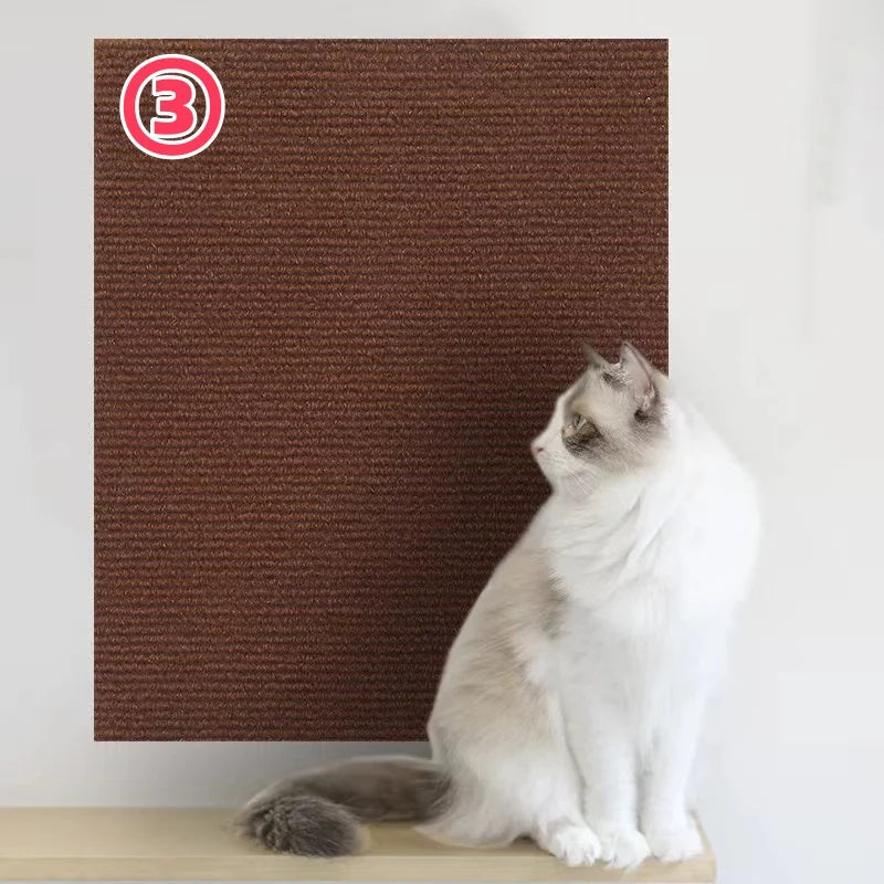Trimmable Self-Adhesive Cat Scratching Mat and Sofa Protector - Versatile Scratch Board for Cats