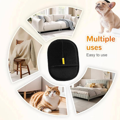 Pet Hair Removal Glove for Cats & Dogs,Pet Hair Remover Electrostatic Gloves,Efficient Pet Grooming Gloves with Hair Comb,Reusable Cat & Dog Hair Remover for Couch, Furniture, Carpet, Curtain(2Pc)