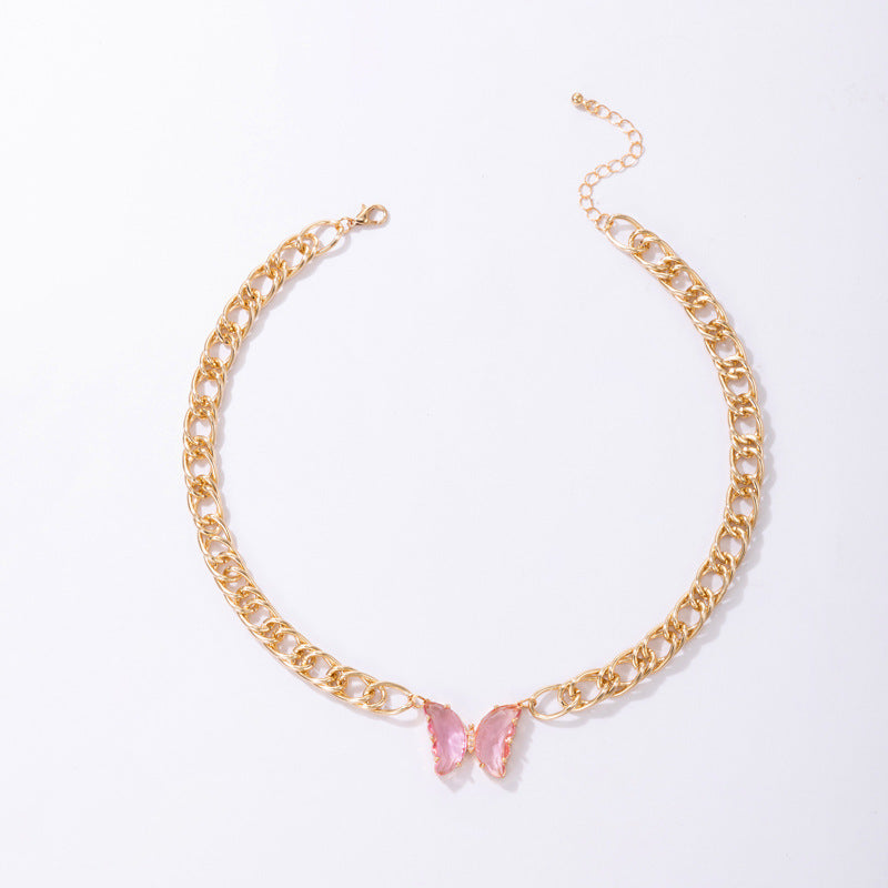 Butterfly Thick Chain Clavicle Chain Women