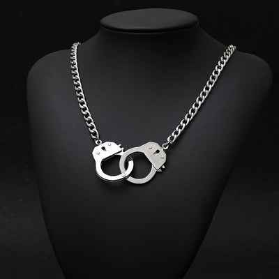 Hipster Titanium Steel Handcuff Necklace